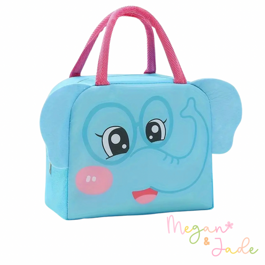 Elephant Blue Insulated Lunch Bag