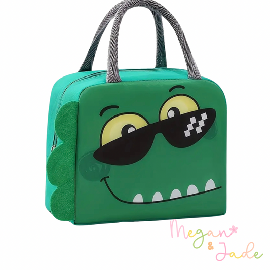 Dinosaur Green Insulated Lunch Bag